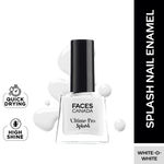 Buy FACES CANADA Ultime Pro Splash Mini Nail Enamel - White O White 14 (5ml) | Quick Drying | Glossy Finish | Long Lasting | No Chip Formula | High Shine Nail Polish For Women | No Harmful Chemicals - Purplle