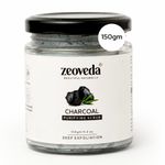 Buy Zeoveda Organic Activated Charcoal Face & Body Scrub For Deep Skin Pore Cleaning | Removes Dirt & Impurities | Toxin and Cruelty Free | Anti-Pollution Scrub For Men and Women - 150 Gm. - Purplle