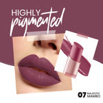 Buy MARS Creamy Matte Long Lasting Lipstick for Women | Creamy Lipstick | Single Swipe Application | Smooth & Light Weight (3.2 gm) (07-Majestic Mambo) - Purplle