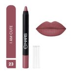 Buy MARS Won't Smudge Won't Budge Lip Crayon with Matte Finish - I am Cute| 3.5g - Purplle