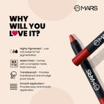 Buy MARS Won't Smudge Won't Budge Lip Crayon with Matte Finish - I am Cute| 3.5g - Purplle