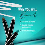 Buy Lakme Eyeconic Kajal, Matte Waterproof Kohl, Smudgeproof Kajal that lasts 24 Hrs - White, 0.35 gm - Purplle
