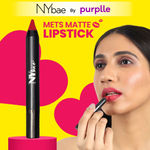 Buy NY Bae Mets Matte Lip Crayon | Creamy Matte Finish | Moisurizing | Satin Texture | Multipurpose Lipstick | Lip & Cheek Crayon | Crowd Pleaser 15 (2.8 gm) - Purplle