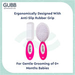 Buy GUBB Baby Grooming Kit, Baby Comb & Brush Set - Light pink - Purplle