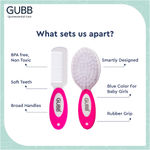 Buy GUBB Baby Grooming Kit, Baby Comb & Brush Set - Light pink - Purplle