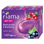 Buy Fiama Gel Bar Blackcurrant and Bearberry for radiant glowing skin, with skin conditioners, 125 g soap (Pack of 3) - Purplle