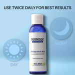 Buy DERMDOC 2% Salicylic Acid Face Wash (120 ml) | Oily, Sensitive & Acne Prone Skin Friendly | Clears Pimples, Dark Spots, Whiteheads & Blackheads | Gentle Exfoliation - Purplle