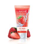 Buy Lakme Blush & Glow Strawberry Freshness Gel Face Wash with Strawberry Extracts, 50 gm - Purplle