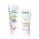 Buy mCaffeine Green Tea Face Wash & Sunscreen Lotion SPF 50++ for Brightening & Sun Protection - Combo of 2 - Purplle