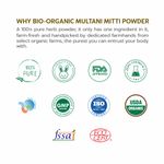 Buy Indus Valley Bio Organic Multani Mitti Powder For Best Skin and Hair care- Pack of 2 200gm+200gm - Purplle