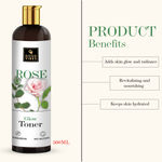 Buy Good Vibes Rose Glow Toner | Lightweight, Brightening| With Honey | No Alcohol, No Sulphates, No Parabens, No Mineral Oil, No Animal Testing (500 ml) - Purplle