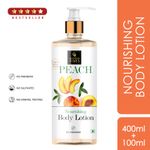 Buy Good Vibes Peach Nourishing Body Lotion (400ml + 100 ml free) - Purplle