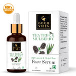 Buy Good Vibes Tea Tree + Mulberry Skin Glow & Oil Control Serum | Anti-Acne, Anti-Ageing| With Castor Oil | No Parabens No Sulphates No Silicones (30 ml) - Purplle