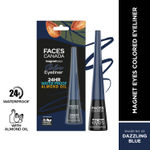 Buy FACES CANADA Magneteyes Color Eyeliner - Dazzling Blue, 4 ml | Glossy Finish | 24HR Long-lasting | Waterproof | Smudgeproof | Precise Application | Intense Color Payoff | Almond Extract & Vitamin E - Purplle