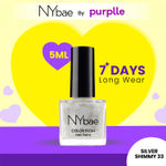 Buy NY Bae Color Rush Nail Paint - Silver Shimmy 33 (5 ml) | Chip Resistant | Long Lasting | Quick Dry | Gel Nail Polish - Purplle