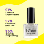 Buy NY Bae Color Rush Nail Paint - Silver Shimmy 33 (5 ml) | Chip Resistant | Long Lasting | Quick Dry | Gel Nail Polish - Purplle