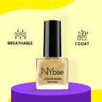 Buy NY Bae Color Rush Nail Paint - Golden Glee 01 (5 ml) | Chip Resistant | Long Lasting | Quick Dry | Gel Nail Polish - Purplle