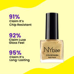Buy NY Bae Color Rush Nail Paint - Golden Glee 01 (5 ml) | Chip Resistant | Long Lasting | Quick Dry | Gel Nail Polish - Purplle