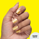 Buy NY Bae Color Rush Nail Paint - Golden Glee 01 (5 ml) | Chip Resistant | Long Lasting | Quick Dry | Gel Nail Polish - Purplle
