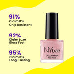 Buy NY Bae Color Rush Nail Paint- Charming Champagne 41 (5 ml) | Chip Resistant | Long Lasting | Quick Dry | Gel Nail Polish - Purplle