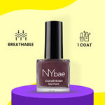 Buy NY Bae Color Rush Nail Paint - Hot Coffee 48 (5 ml) | Chip Resistant | Long Lasting | Quick Dry | Gel Nail Polish - Purplle