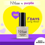 Buy NY Bae Color Rush Nail Paint - White Wonder 35 (5 ml) | Chip Resistant | Long Lasting | Quick Dry | Gel Nail Polish - Purplle