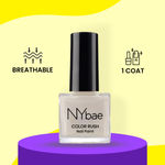 Buy NY Bae Color Rush Nail Paint - White Wonder 35 (5 ml) | Chip Resistant | Long Lasting | Quick Dry | Gel Nail Polish - Purplle