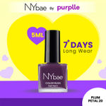 Buy NY Bae Color Rush Nail Paint - Plum Petal 20 (5 ml) | Chip Resistant | Long Lasting | Quick Dry | Gel Nail Polish - Purplle