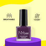 Buy NY Bae Color Rush Nail Paint - Plum Petal 20 (5 ml) | Chip Resistant | Long Lasting | Quick Dry | Gel Nail Polish - Purplle