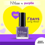 Buy NY Bae Color Rush Nail Paint - Goofy Grape 16 (5 ml) | Chip Resistant | Long Lasting | Quick Dry | Gel Nail Polish - Purplle