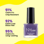 Buy NY Bae Color Rush Nail Paint - Goofy Grape 16 (5 ml) | Chip Resistant | Long Lasting | Quick Dry | Gel Nail Polish - Purplle