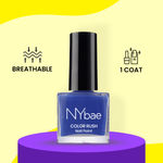 Buy NY Bae Color Rush Nail Paint - Cobalt Crush 27 (5 ml) | Chip Resistant | Long Lasting | Quick Dry | Gel Nail Polish - Purplle