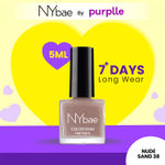 Buy NY Bae Color Rush Nail Paint - Nude Sand 38 (5 ml) | Chip Resistant | Long Lasting | Quick Dry | Gel Nail Polish - Purplle