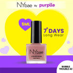 Buy NY Bae Color Rush Nail Paint - Bubble Trouble 42 (5 ml) | Chip Resistant | Long Lasting | Quick Dry | Gel Nail Polish - Purplle