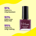 Buy NY Bae Color Rush Nail Paint - Passion Fruit 11 (5 ml) | Chip Resistant | Long Lasting | Quick Dry | Gel Nail Polish - Purplle