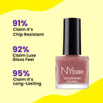 Buy NY Bae Color Rush Nail Paint - Cute Carnation 43 (5 ml) | Chip Resistant | Long Lasting | Quick Dry | Gel Nail Polish - Purplle
