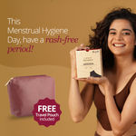 Buy Carmesi Menstrual Hygiene Day Combo | Rash-Free Pads, Facial Razor, Bikini Razor, Body Razor Mini, Natural Deodorant Roll-on | Free Travel Essentials Pouch Combo of 6 - Purplle
