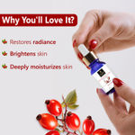 Buy Good Vibes Rosehip Radiant Glow Face Serum | Light, Non-Sticky, Brightening | With Vitamin E | No Parabens, No Sulphates, No Animal Testing (10 ml) - Purplle
