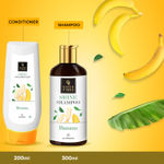Buy Good Vibes Banana Shine Hair Duo- (Banana Shampoo 300ml + Banana Conditioner 200ml) - Purplle