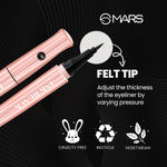 Buy MARS Long Lasting Liquid Ink Black Pen Eye liner | Smudge Proof Eyeliner For Women | Matte Finish & Waterproof Eyeliner (1 ml) (Black Ink) - Purplle