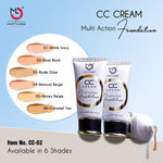 Buy Mattlook CC Cream Multi Action Foundation- Colour Correcting Brightening Full Coverage Lightweight Even Skin Tone Natural Finish -Nude Glow (60gm) - Purplle