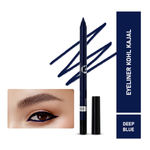 Buy Mattlook Single Stroke Super Glide Eyeliner Kohl Kajal 24 Hours, Easy to Apply Creamy Texture, Intense, Smudgeproof and Water Resistant Colour, Deep-Blue (1.3gm) - Purplle