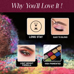 Buy Half N Half Moondust 8 Colour Glitter Shimmer Silver Eyeshadow Palette, Ultra Pigmented Blendable, Long Lasting Waterproof, Flawless Finish, Shade-A (12 gm) - Purplle