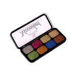 Buy Half N Half Moondust 8 Colour Glitter Shimmer Silver Eyeshadow Palette, Ultra Pigmented Blendable, Long Lasting Waterproof, Flawless Finish, Shade-A (12 gm) - Purplle