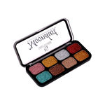 Buy Half N Half Moondust 8 Colour Glitter Shimmer Silver Eyeshadow Palette, Ultra Pigmented Blendable, Long Lasting Waterproof, Flawless Finish, Shade-B (12gm) - Purplle