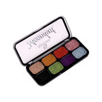Buy Half N Half Moondust 8 Colour Glitter Shimmer Silver Eyeshadow Palette, Ultra Pigmented Blendable, Long Lasting Waterproof, Flawless Finish, Shade-C (12gm) - Purplle