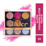 Buy Half N Half Glister Eyeshadow Glitter Shimmer Palette Highly Pi gmented Blendable, Long Lasting Waterproof, Flawless Glitter Finish, Multicolour -03 (9 gm) - Purplle