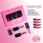 Buy Mattlook 4 Power Stay Lip Colour Matt Liquid Lipsticks, Lip Gloss Creamy, Non Transfer, High Pigment, Long Lasting, Water & Smudge Proof - Lovefest (2.5 ml x 4 Pcs) - Pack of 4 - Purplle