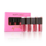 Buy Mattlook 4 Power Stay Lip Colour Matt Liquid Lipsticks, Lip Gloss Creamy, Non Transfer, High Pigment, Long Lasting, Water & Smudge Proof - Lovefest (2.5 ml x 4 Pcs) - Pack of 4 - Purplle