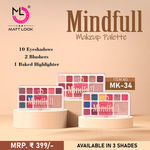 Buy Mattlook 13 Flawless Shades Eyeshadow Baked Highlighter, Blush Makeup Palette Waterproof Blendable, Gift for Women, 26 gm - Purplle